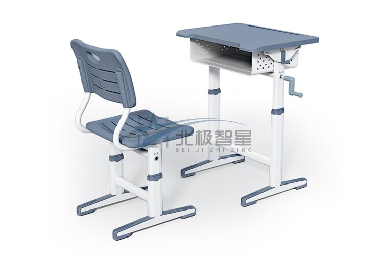 Single Desk (Hand-cranked lift style)